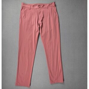 Rhone Commuter Pants 33 Redwood Trail Red Slim Fit Stretch Travel Work 34x29